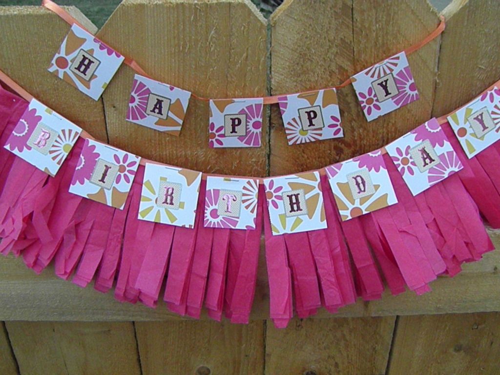 tissue paper banner