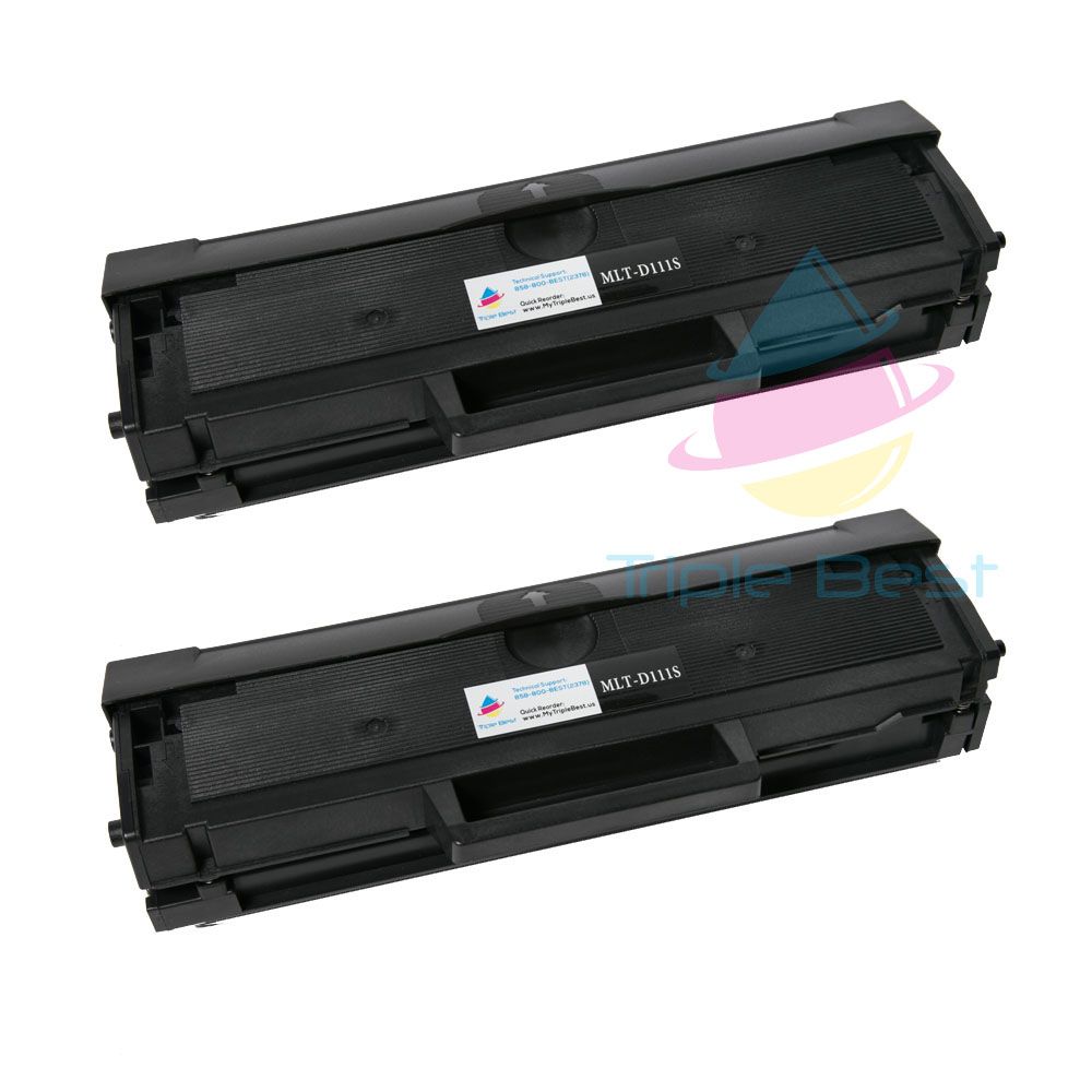 2 PK MLTD111S D111 Compatible Black Toner for Samsung Xpress M2020W