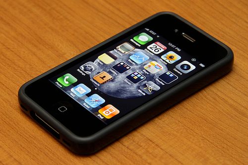 iPhone iPhone with apps screen