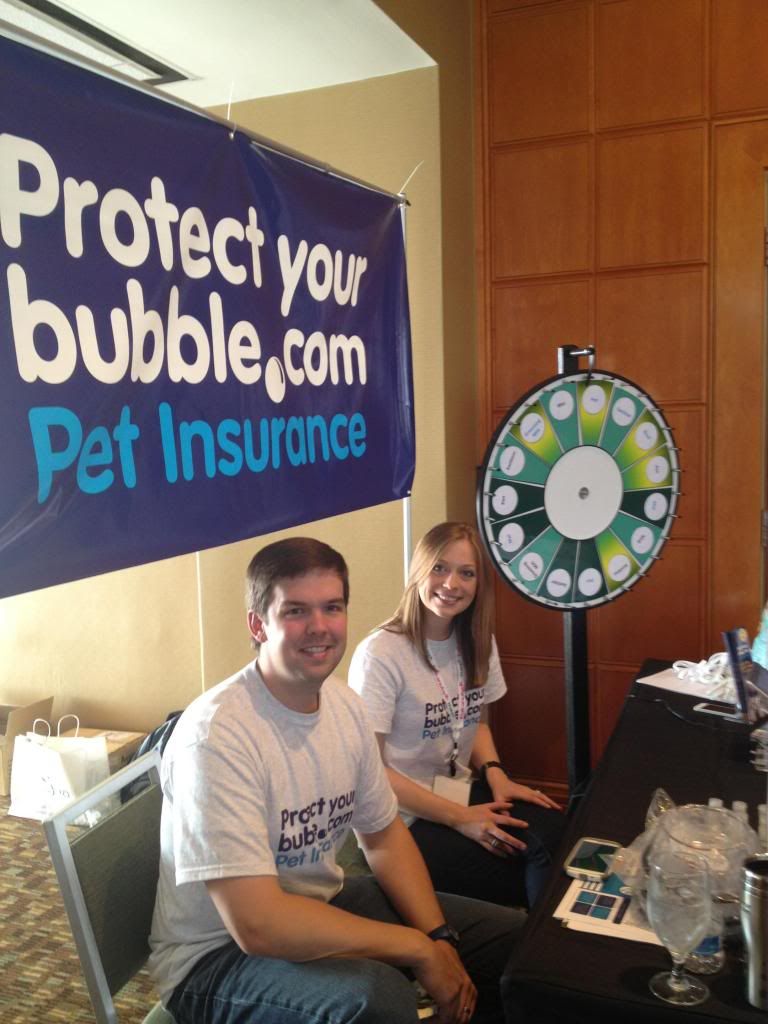 Protect Your Bubble team at Barkworld Expo 2012 Protect Your Bubble's David and Alyssa ready to talk pet insurance at BarkWorld Expo.