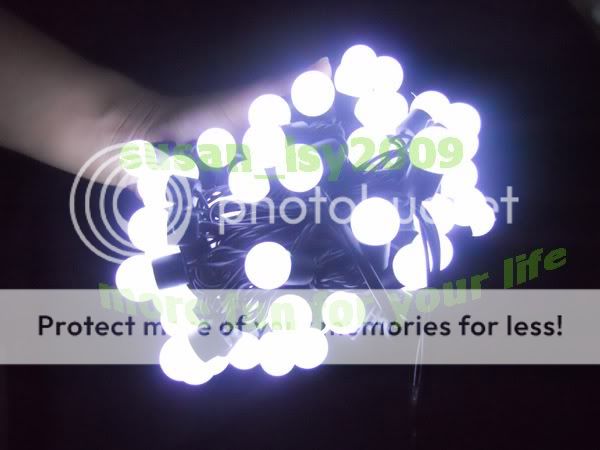 100 Spheres 10M White LED Ball String Light Fairy Party Xmas Outdoor Light IP65